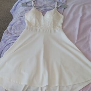White Lace Bodice Dress